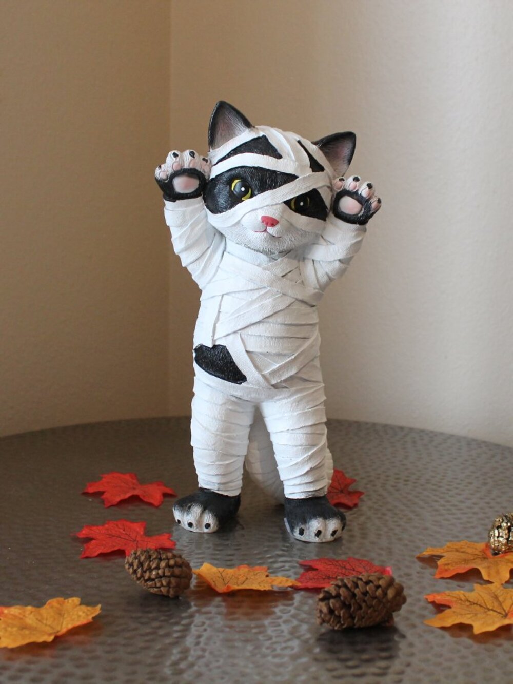 Mummy Cat Halloween Figurine NWT
